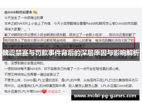 魏震禁赛与罚款事件背后的深层原因与影响解析